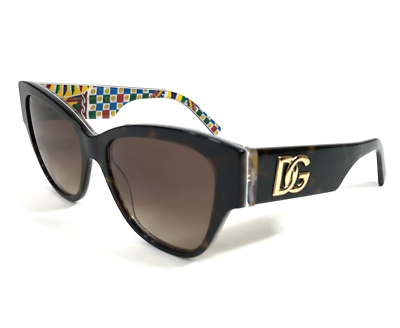 New Dolce & Gabbana Sunglasses Brown Tortoise Shell Gold Metal Cat Eye New Dolce & Gabbana Sunglasses Brown Tortoise Shell Gold  main image 2