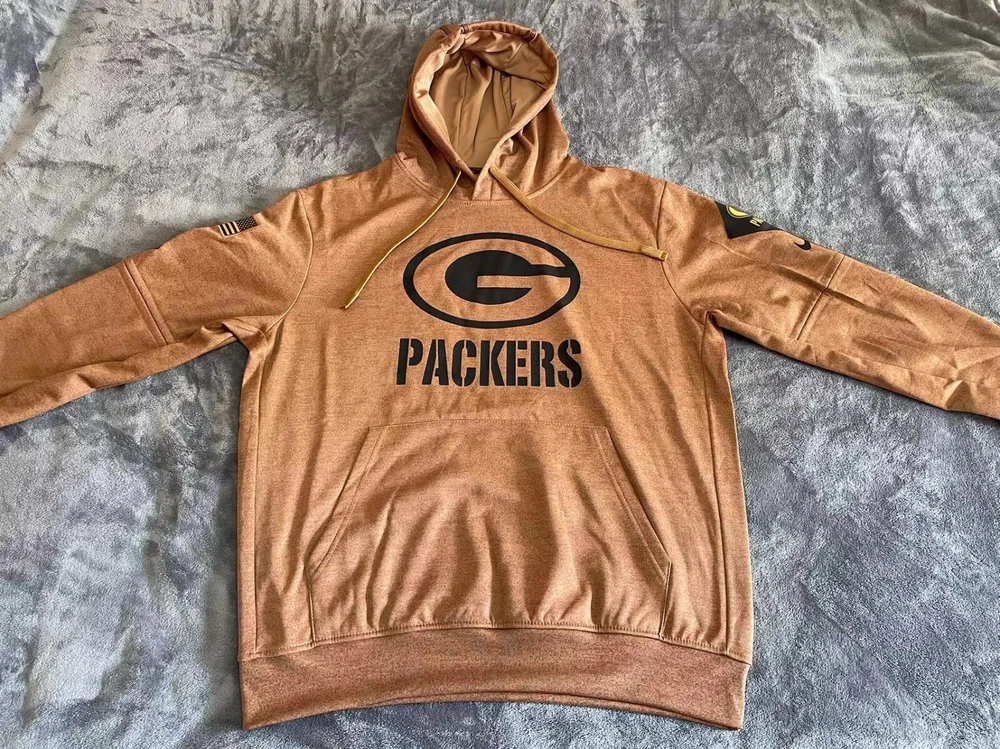 Adult Men's Salute to Service Club American Football Pullover Hoodie Brown 23