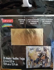 Craft Smart Premium Gold, Silver or Copper Leaf 5.5 x 5.5 - You Choose! 18-75 pc