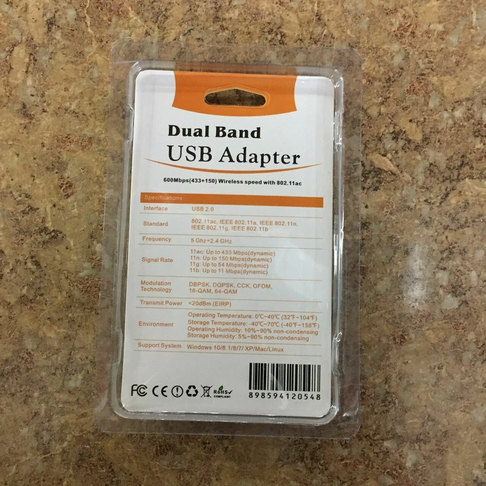 10 Pcs 600 Mbps Dual Band 2.4/5Ghz Wireless USB WiFi Network Adapter w/Antenna - Image 4 of 4