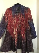 Candiss Cole Art To Wear Textural Handwoven Fiber Art Jacket S Silk Blend Swing