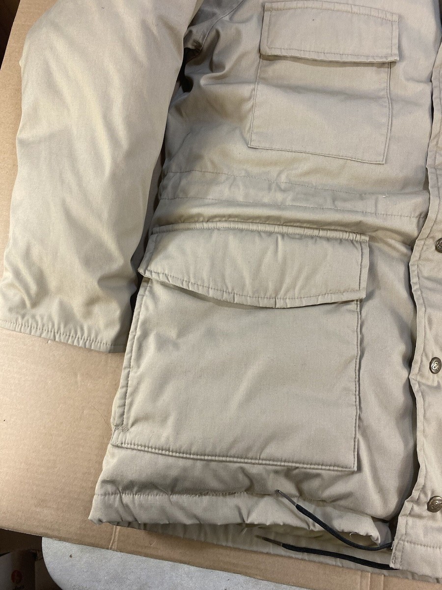 Vintage 70s 80s EDDIE BAUER parka GOOSE DOWN arctic coat L Hood 