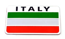 ALUMINUM Italian Flag Emblem Sticker Decal Great For Auto, Car, & Truck