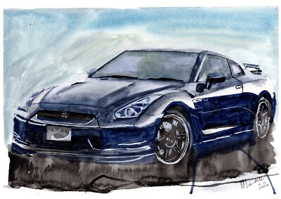 Lackierung eines Nissan GTR Limited Edition Druck Oldtimer GTR Geschenk