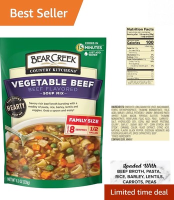 Rich & Flavorful Vegetable Beef Soup Mix, 8.1 Oz - Comforting Family Meal