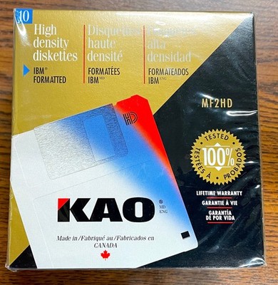 Floopy Disks - 3.5 MF2HD Blank Diskettes 10-pack MF2HD - Factory Sealed 
