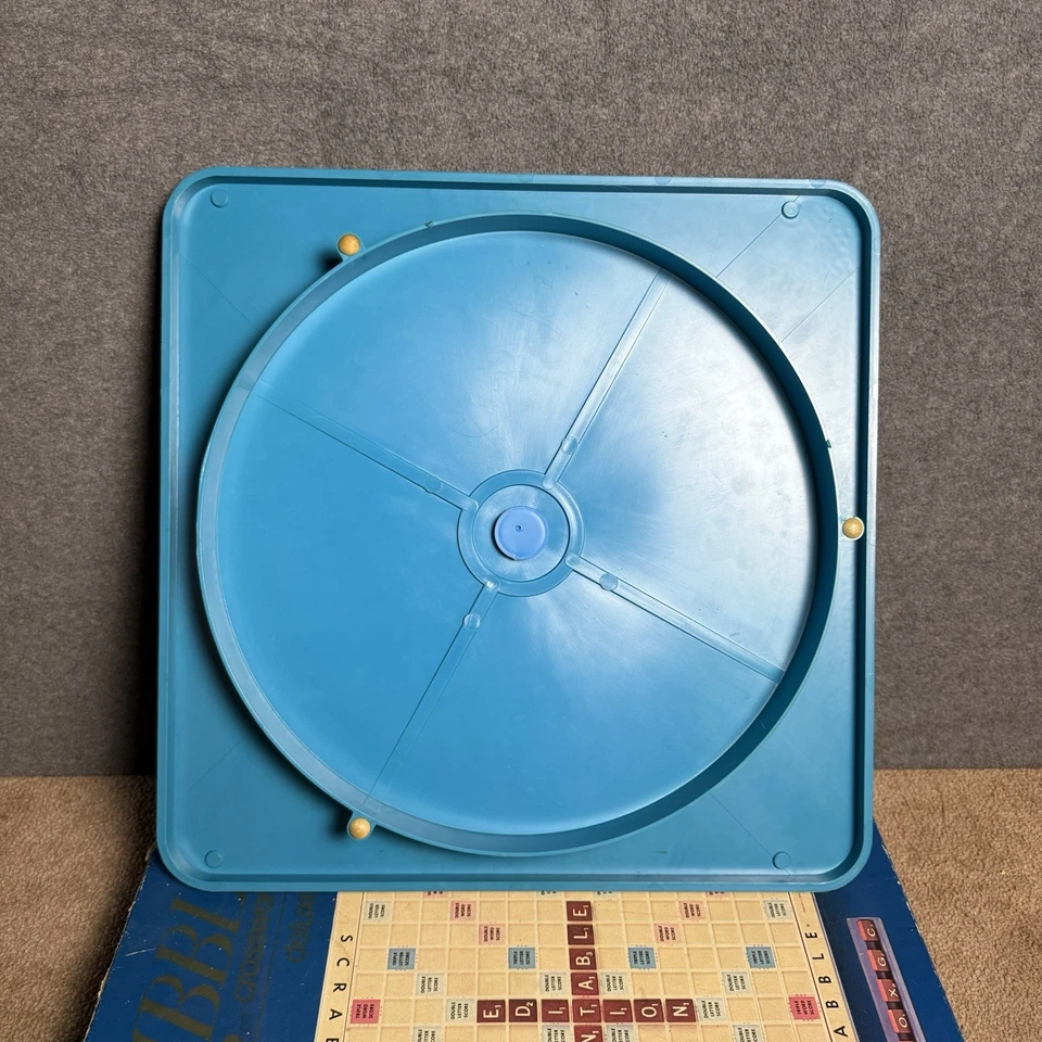 Vtg Deluxe Scrabble crossword Game Rotating Turntable Edition 1977 READ - Image 3 of 4