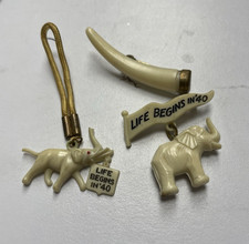 Life begins in '40 Republican Party GOP elephants for 1940 election Plastic Set