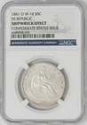 1861-O W-14 Seated Liberty 50c SS Republic Confederate States Issue NGC