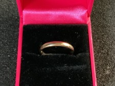 9ct Yellow Gold 3mm Wide Wedding Band Ring Size P 1.8g By WTT&Co 1981 B,ham