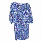 CUPSHE Women’s Romper Size L Blue Floral Abstract Faux Wrap 3/4 Sleeve Boho — photo 2