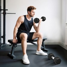 Image of 2x6kg Hex Dumbbells Set Rubber Dumbbells Weight Lifting Equipment Fitness