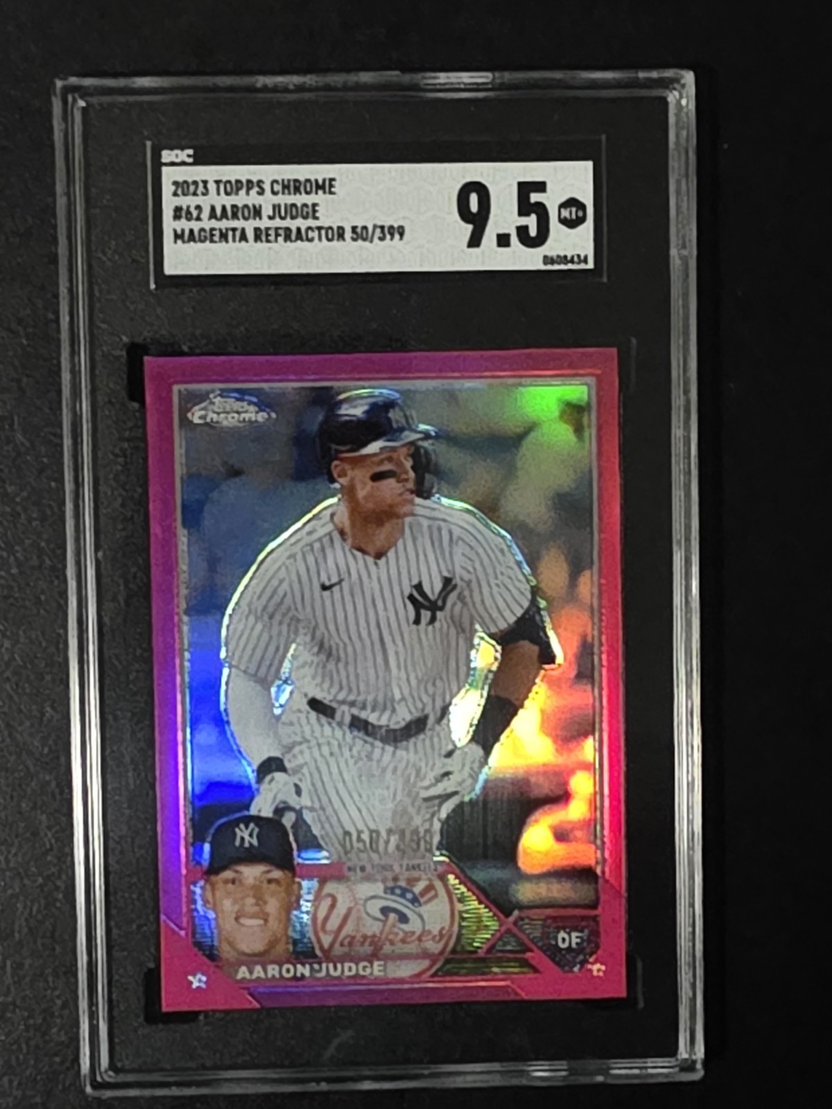 2023 Topps Chrome - Aaron Judge #62 Magenta Refractor 50/399 MVP YANKEES