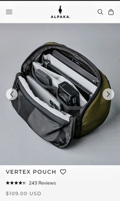 Alpaka Vertex Pouch All-in-One Sling Bag, Tech Pouch, Black, NWOT