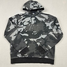 Nike Hoodie Men Extra Large Gray Camo Pullover Sweatshirt Swoosh XL