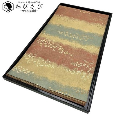 FUKURO OBI Komori Natural Dyeing Studio Gradation Stripes Wave Pattern O-4480