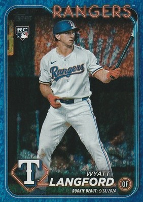 2024 Topps Update Series - Rookie Debut Wyatt Langford #US341 Blue Holo...