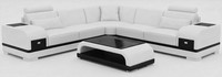 Luxus WeißEs Ecksofa L Form Set Couchtisch Wohnzimmer Modernes Design