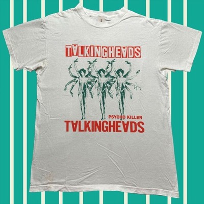 Vtg 90s Psycho Killer Talking Heads Rock band Retro T shirt Unisex NH29267