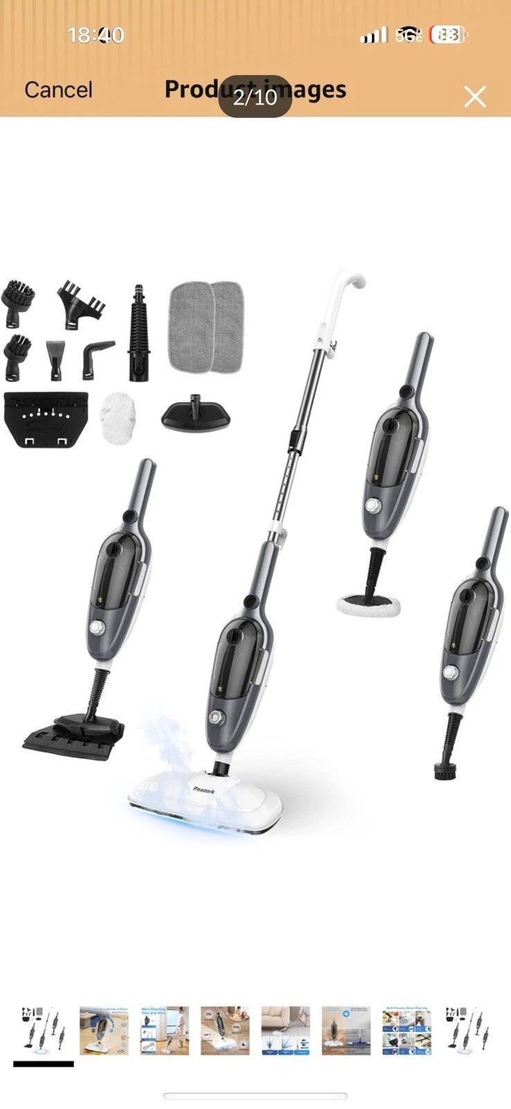 Steam Mop - All-in-one Powerful Handheld Steam Cleaner Detachable Floor Steamer
Opens in a new windo