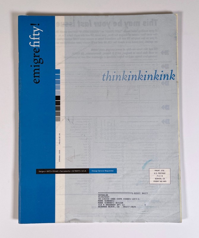 Emigre #50 — Spring 1999 — Graphic Design Journal — Original Mailer Included