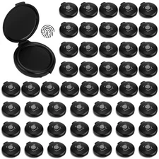 50 Pcs Fingerprint Ink Pad Black Finger Print Stamp Pad Mini Inkless Thumbpri...
