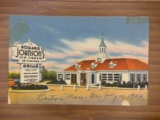 Vintage Howard Johnson’s 28 Flavors Ice Cream Grille Postcard