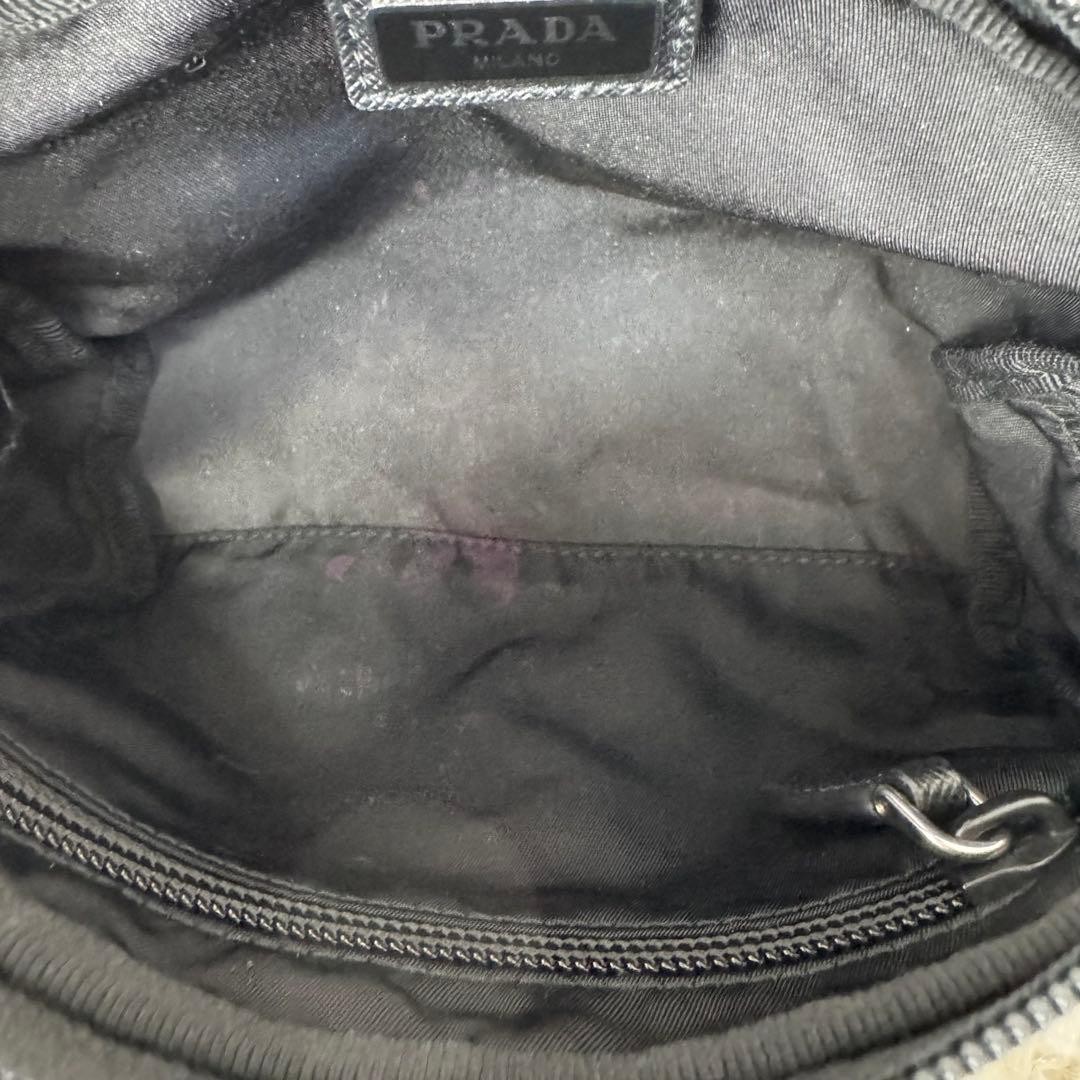 PRADA Triangular Logo Cosmetic Pouch 11x15x3.5cm … - image 9