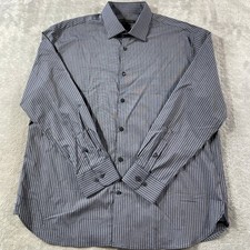 John Varvatos USA Shirt Mens 16.5- 33 Regular Fit Striped Office Preppy Casual