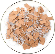 200 Pcs Price Tags, Small Tags with Elastic String, Jewelry Price Tag Writable K