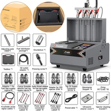 GDI Fuel Injector Cleaner FOXWELL JT400 Ultrasonic Auto Test 4 Cylinder EFI