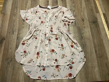 Knox Rose Blouse. Women's Size Small, Short Sleeve Button Up Pink Floral