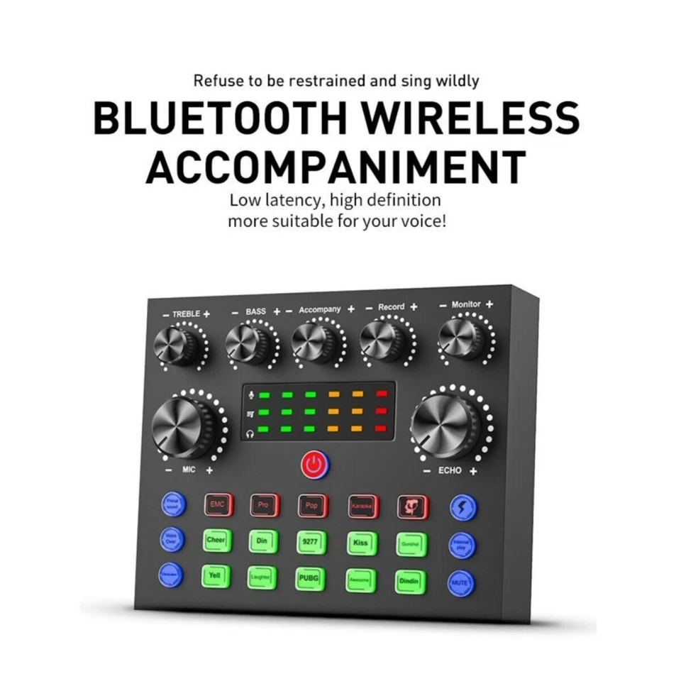 Multi-function V8S Sound Card W/Rich Sound Effect Live Broadcast Audio Equipment - Image 3 of 4