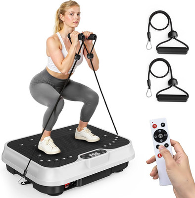Bluetooth Vibration Plate with 10 Modes & Jump Rope for Home Fitness