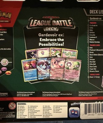 Pokmon League Battle Deck Gardevoir ex 60 Card Ready-to-Play Trading Card  Game