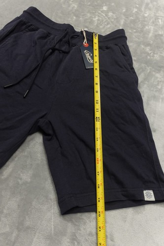 Grayers pantaloncino uomo blu scuro piccolo 100% cotone jersey rialzato cordoncino 8" - Foto 7 di 8