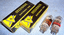 2 NOS Sylvania 6AV6 Vacuum Tubes - AVC Detector Amplifiers for Vintage AM Radios