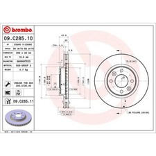 BREMBO 2x Bremsscheibe vorne Ø258 mm für Dacia Sandero II Logan MCV Renault