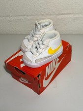 Nike Blazer Mid '77 TD shoes White Pecan Vivid Sulfur Size 3.5c toddler