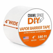 Vapor Barrier Seam Tape for Crawl Space Encapsulations 4 inches x 180 feet