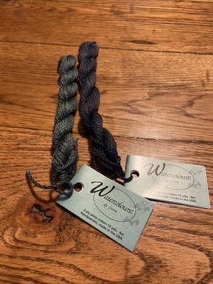 2 Skeins The Caron Collection Watercolours Thread 072 Midnight 083 Pine Forest