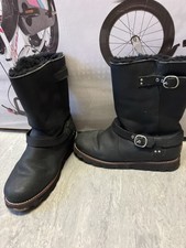 UGG Waterproof Shearling Boots Black Size 8.5 UK