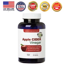 100% Apple Cider Vinegar 350mg Healthy Weight Loss Slimming Dietary Supplements