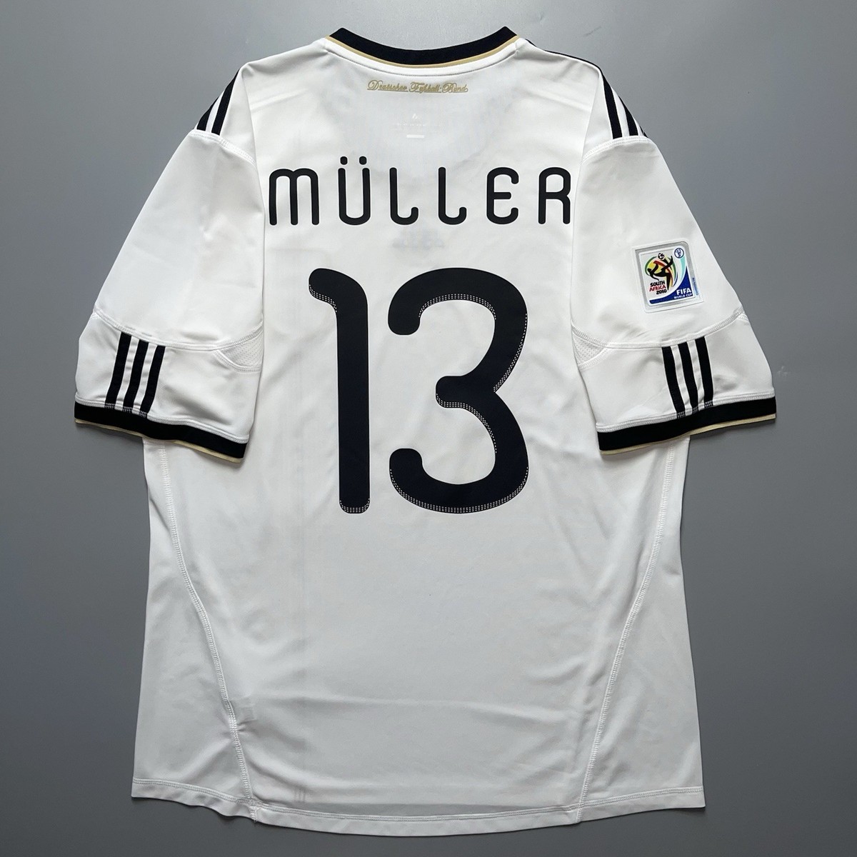 GERMANY ADIDAS 2010 WORLD CUP FOOTBALL HOME JERSEY #13 MULLER SIZE