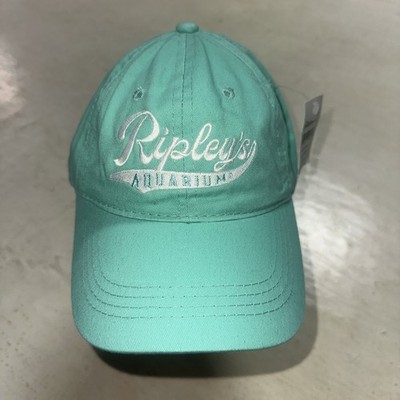 Ripley's Aquarium Hat Embroidered Baseball Cap Teal Blue Fish Sea Life Adult
