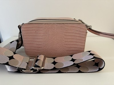 Santini Italy Tasche Schultertasche Rosa pink Leder Boxtasche Gurt