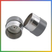 Trailer Axle Bearing Protector 1.98 Inch Stainless Steel Dust Cap Pair Boat RV