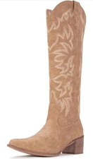 IUV Cowboy Boots For Women Knee High Pointy Toe Women's Western Sz 8
