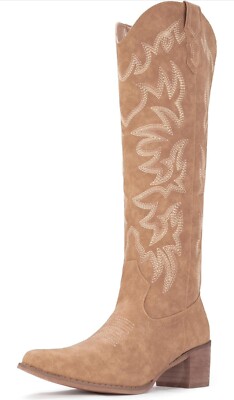 IUV Cowboy Boots For Women Knee High Pointy Toe Women's Western Sz