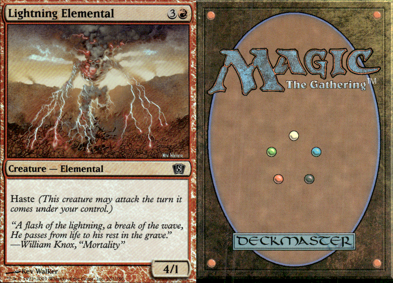 Magic Lightning Element Magic the Gathering -MTG-Foil Lightning Elemental | eBay